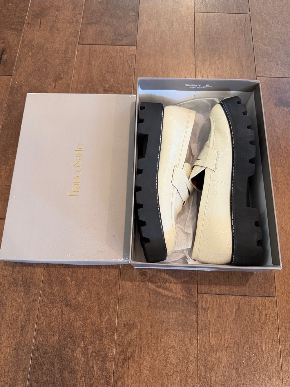 FRANCO SARTO Balin Lug Sole Loafers, putty ivory size 8.5